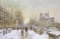 パリのノートルダム大聖堂の冬